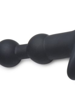 Bang – Vibrating Silicone Anal Beads and Remote Black