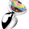 Rainbow Prism Heart Anal Plug – Small