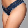 Buns Out Cheeky Shorts – Dark Wash – Large