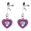 Silicone Light Up Heart Nipple Clamps