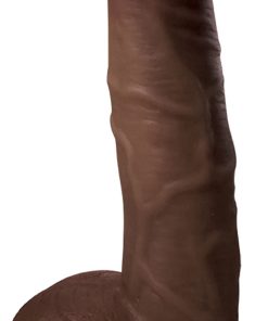 Jock 9 Inch Vibrating Dong With Balls Chocolate