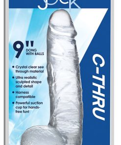 Jock C-Thru 9 Inch Dong With Balls – Clear