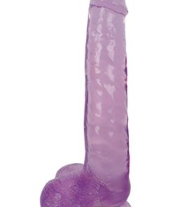 Lollicock – 8 Inch Slim Stick With Balls – Grape Ice