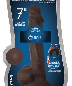 7 Inch Fleshstixxx Silicone Dildo With Balls – Chocolate