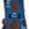 8 Inch Fleshstixxx Silicone Dildo With Balls – Chocolate