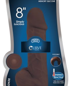 8 Inch Fleshstixxx Silicone Dildo With Balls – Chocolate