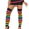 Neon Stripped Leg Warmers – One Size