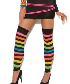 Neon Stripped Leg Warmers – One Size