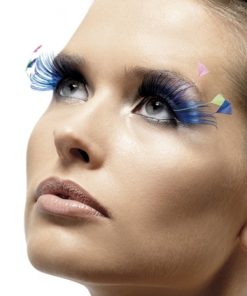 Feather Plume Eyelashes – Blue