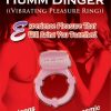 Humm Dinger Vibrating Penis Ring Clitoral Stimulator – Magenta