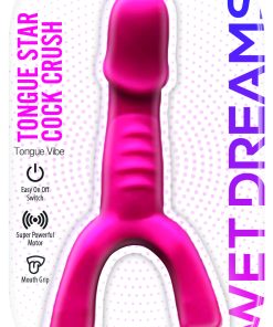 Tongue Star Cock Crush Tongue Vibe With Penis Super Powerful Motor – Pink