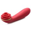 Bloomgasm Passion Petals 10x Suction Rose Vibrator – Red