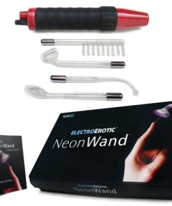 Neon Wand Electrosex Kit – Red and Black Handle  Red Electrode