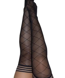 Anna – Diamond Thigh High – Size D – Black