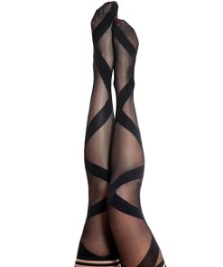 Jackie – Semi Sheer Thigh High – Size a – Black