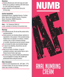 Numb Af – Anal Desensitizer Gel – Cherry –  1.5 Fl Oz