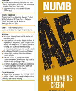 Numb Af – Anal Desensitizing Gel – Unflavored – 1.5 Fl. Oz.