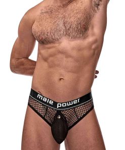 Cock Pit Net Cock Ring Thong – S/ M – Black