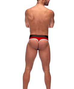 Retro Sport Panel Thong – L/ XL – Red/ Black