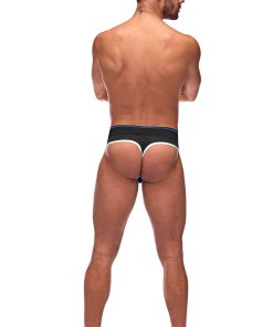 Retro Sport Panel Thong – L/ XL – Black/ Blue