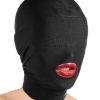 Spandex Hood With Padded Eyes and Open Mouth