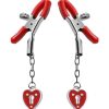 Charmed Heart Padlock Nipple Clamps