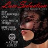 Lace Seduction Lace Bondage Hood – Black