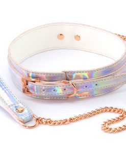 Cosmo Bondage – Collar and Leash – Rainbow