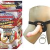 All American Whoppersvibrating 6.5-Inch Dong With Universasl Harness – Flesh