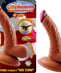 Latin American Mini Whoppers 4-Inch Curved Dong  With Balls – Latin – Latin