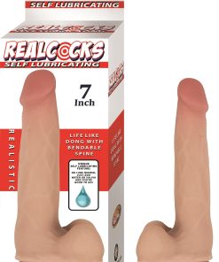 Realcocks Self Lubricating Dong – 7 Inch – Flesh