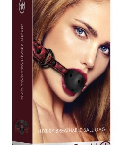 Breathable Luxury Ball Gag – Burgundy