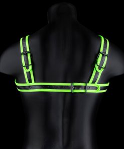 Bonded Leather Buckle Harness – Small/medium –  Glow in the Dark