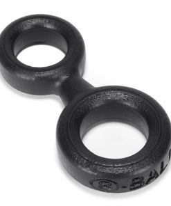 8-Ball Cockring With Attached Ball Ring  Oxballs – Black