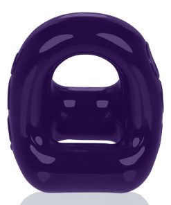 360 2- Way Cockring and Ballsling – Eggplant