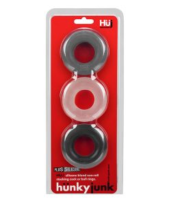 Hunkyjunk Huj3 C-Ring 3 Pk – Tar / Multi