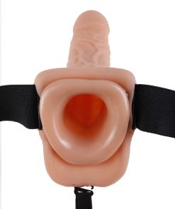 Fetish Fantasy Series 7 Inch Hollow Strap-on With  Balls – Flesh