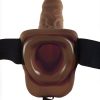 Fetish Fantasy Series 9-Inch Vibrating Hollow Strap-on With Balls – Brown