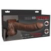 Fetish Fantasy Series 8 Inch Hollow Rechargeable Strap-on With Remote – Brown