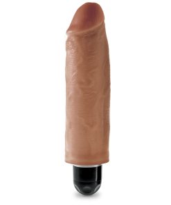 King Cock 6 Inch Vibrating Stiffy – Tan