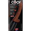 7.5 Inch Thrusting Cock With Balls – Brown