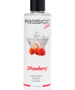 Passion Licks Strawberry Water Based Flavored  Lubricant – 8 Fl Oz / 236 ml