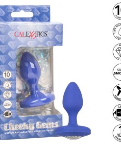 Cheeky Gems – Medium Rechargeable Vibrating Probe  – Blue