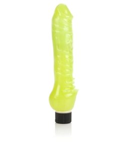 Glow-in-the-Dark Jelly Penis Vibe 7 Inches – Green