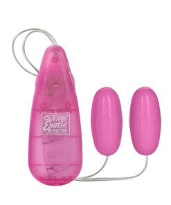 Pocket Exotics Vibrating Double Pink Passion Bullets – Pink