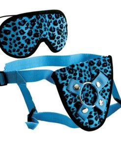 Furplay Harness and Mask – Blue Leopard