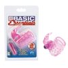 Basic Essentials Stretchy Vibrating Bunny Enhancer – Pink