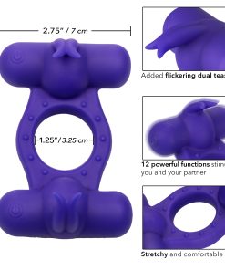 Silicone Rechargeable Triple Orgasm Enhancer –  Purple