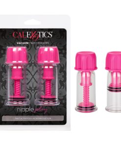 Nipple Play Vacuum Twist Suckers – Pink