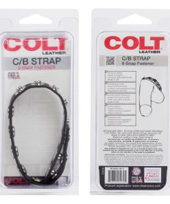 Colt 8 Snap Fastener Leather Strap – Black